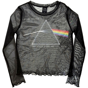 Pink Floyd - Dsotm Courier Lady Bl Mesh Crop T-Shirt