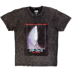 Star Wars - Rotj Japanese Poster Stone Wash Uni Char T-Shirt