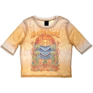 Sublime - Summer Season Lady Orange Mesh Crop T-Shirt