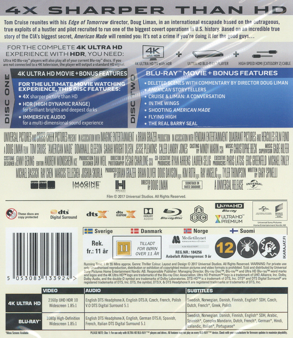 Movie - American Made (Uhd+Bd) Uhd S-T