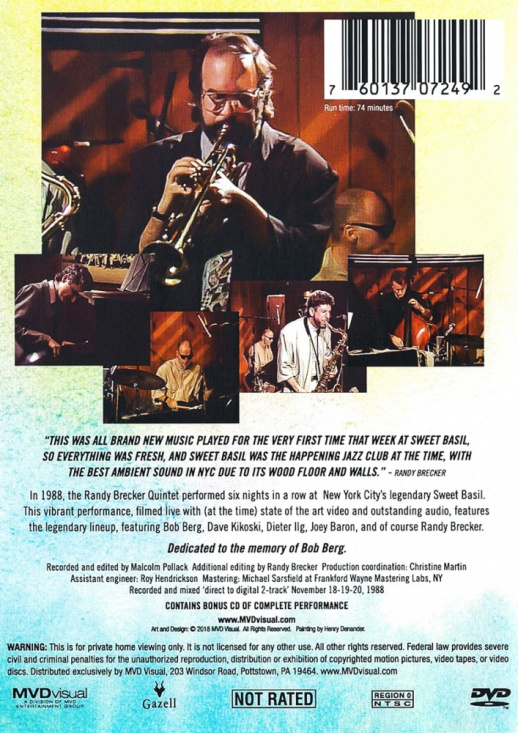 Randy Brecker Quintet - Live At Sweet Basil 1988 (DVD & CD)