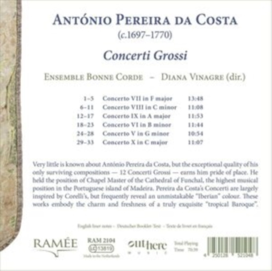 Ensemble Bonne Corde - Da Costa: Concerti Grossi