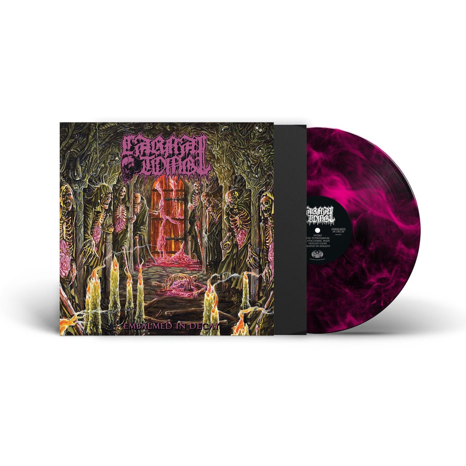Carnal Tomb - Embalmed In Decay (Magenta Marbled