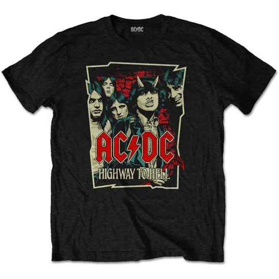 Ac/Dc - Highway To Hell Sketch Uni Bl   (XL)