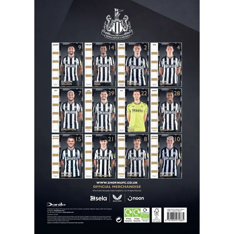 Newcastle United Fc - Newcastle United Fc 2024 A3 Calendar