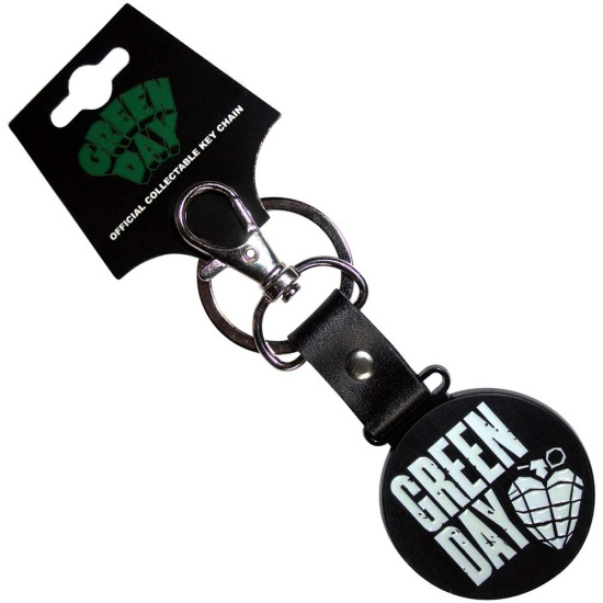 Green Day - Stacked Logo & Grenade Circle Keychain
