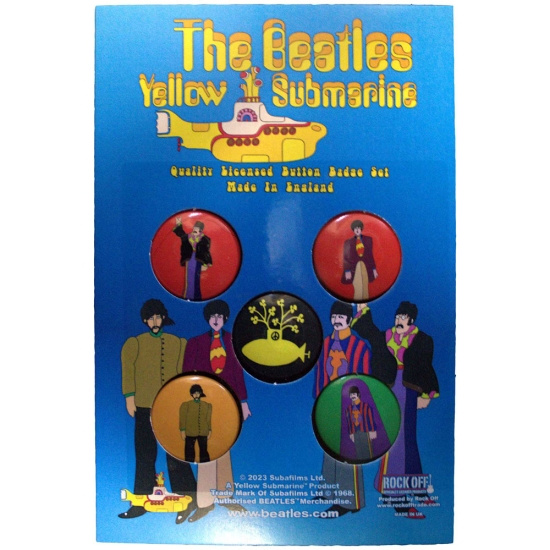 The Beatles - Yellow Submarine Button Badge Pack