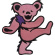 Grateful Dead - Pink Dancing Bear Woven Patch Grateful Dead - Pink Dancing Bear Woven Patch