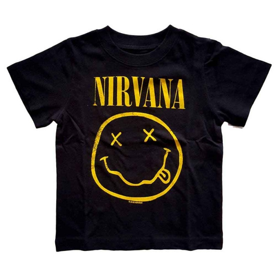 Nirvana - Happy Face Toddler T-Shirt Bl