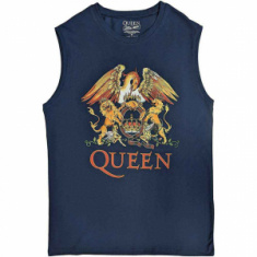 Queen - Classic Crest Navy Tank Top
