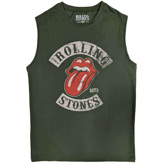 Rolling Stones - Tour 78 Uni Green Tank Top