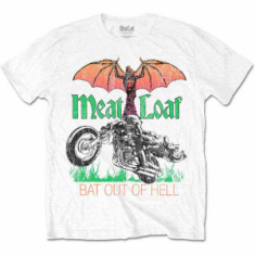 Meat Loaf - Bat Out Of Hell Wht T-Shirt