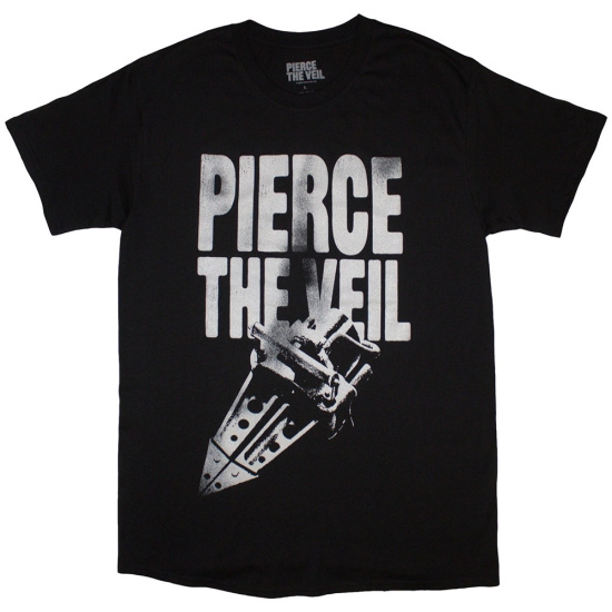 Pierce The Veil - Large Text Uni Bl T-Shirt  (XL)