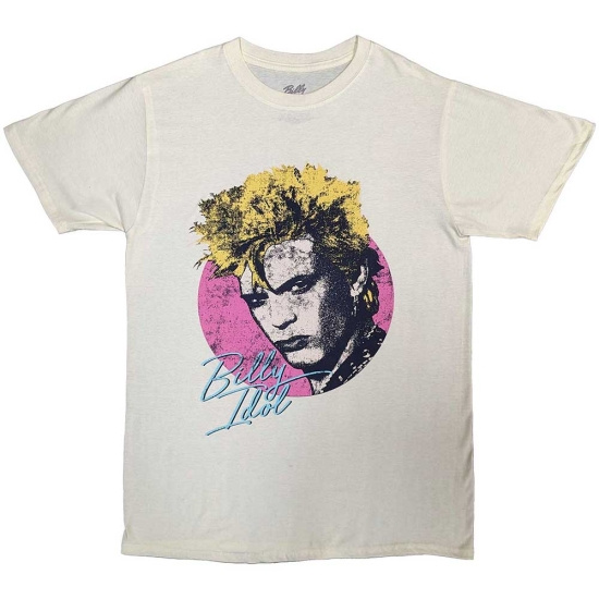 Billy Idol - Circle Illustration Uni Natrl T-Shirt
