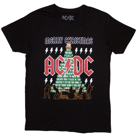 Ac/Dc - Merry Christmas Uni Bl T-Shirt  (M)