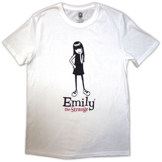 Emily The Strange - Emily Poses Uni Wht T-Shirt
