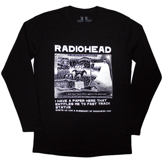 Radiohead - Ice Caps Uni Bl Longsleeve  (S)