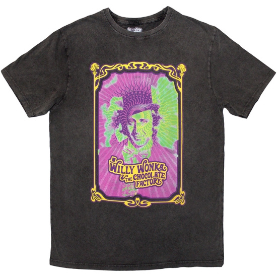 Willy Wonka Movie - Psych Poster Stone Wash Uni Char T-Shirt