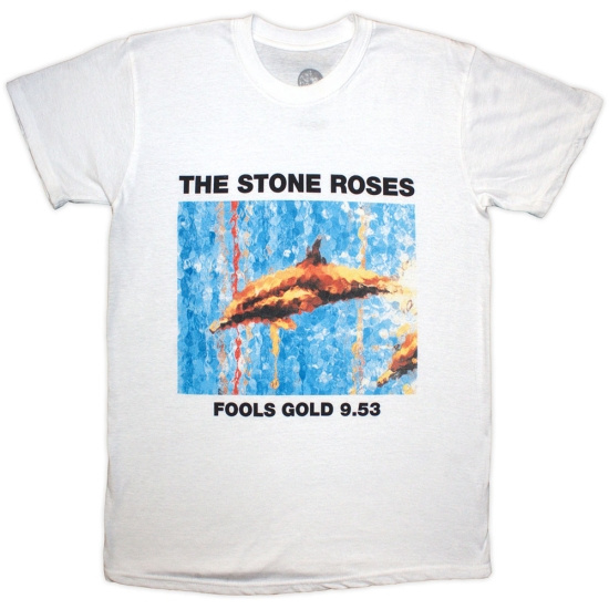 Stone Roses - Fools Gold Uni Wht T-Shirt