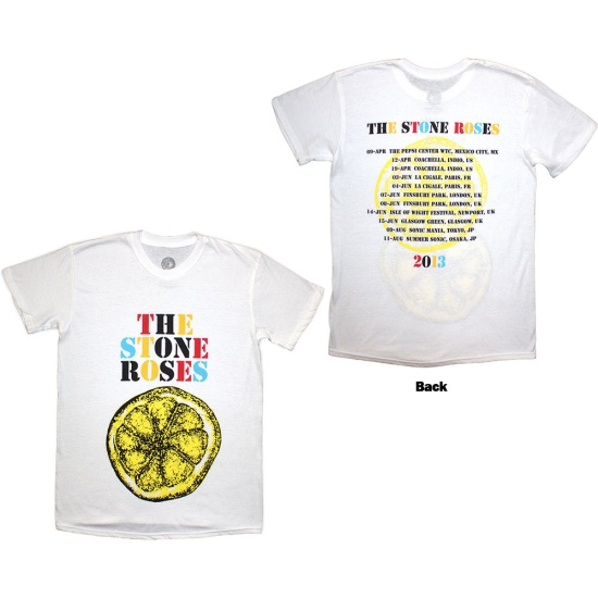 Stone Roses - Tour 2013 Uni Wht T-Shirt