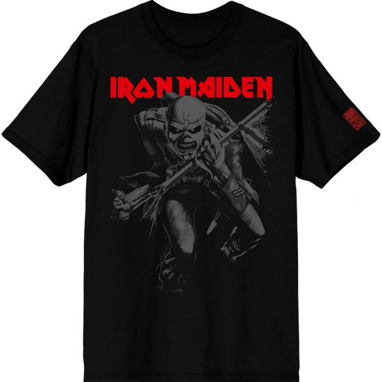 Iron Maiden - 50 Trooper Crop Grey Uni Bl T-Shirt