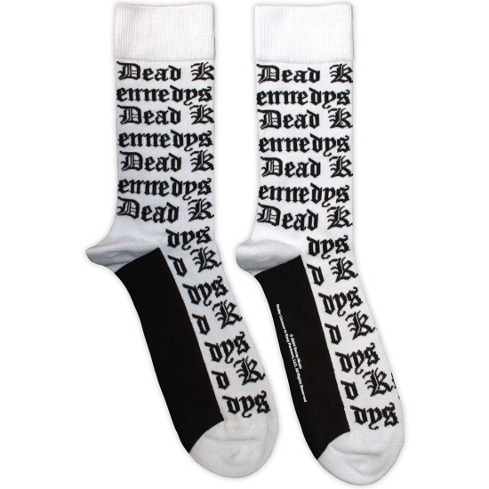 Dead Kennedys - Gothic Logo Pattern Uni Wht Socks (Eu 40-45)
