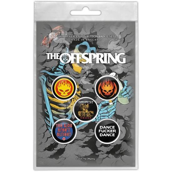 Offspring - Skeleton Molotov Button Badge Pack