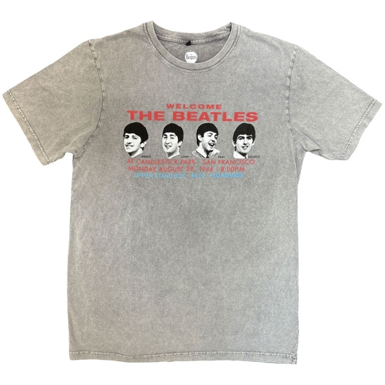 Beatles  - Candlestock Park Heads Stone Wash Uni Grey T-Shirt