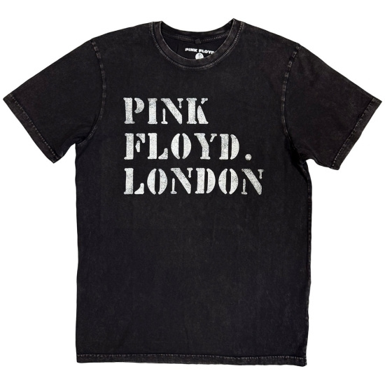 Pink Floyd - Stencil Logo Stone Wash Uni Bl T-Shirt