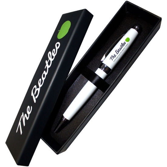 Beatles - Calligraphy Logo & Apple Stainless Steel Ball Pen