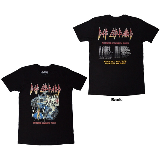 Def Leppard - Summer Stadium Tour Uni Bl T-Shirt