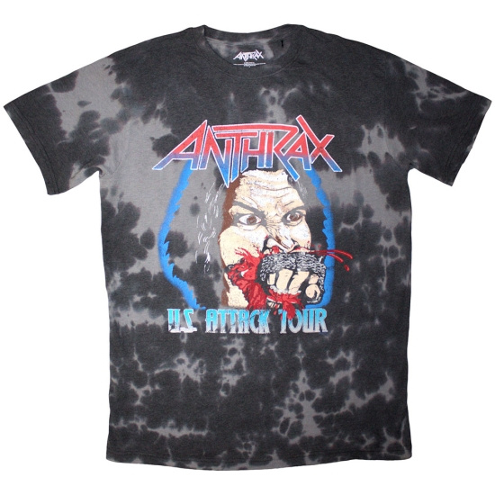 Anthrax - Fistful Of Metal Uni Bl Dip-Dye T-Shirt