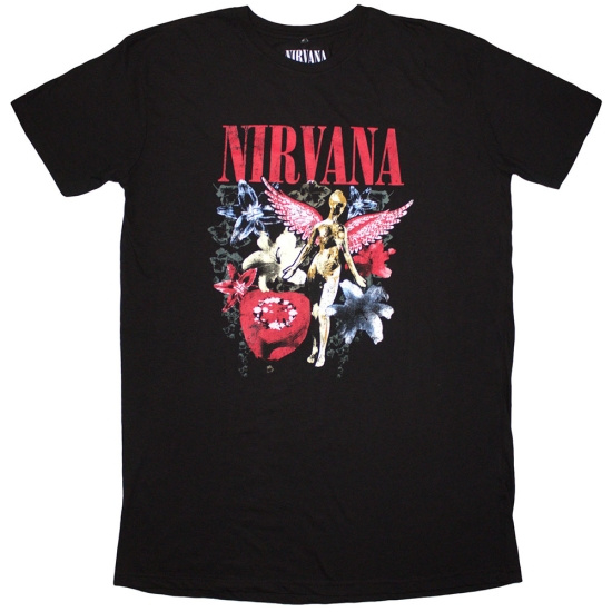 Nirvana - In Utero Vintage Collage Lady Bl T-Shirt Dress