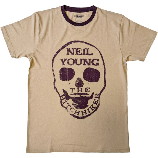 Neil Young - Hitchhiker Ringer Uni Natrl T-Shirt