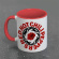 Red Hot Chili Peppers - Logo Stamp Red Coloured Inner Pod Mug Red Hot Chili Peppers - Logo Stamp Red Coloured Inner Pod Mug