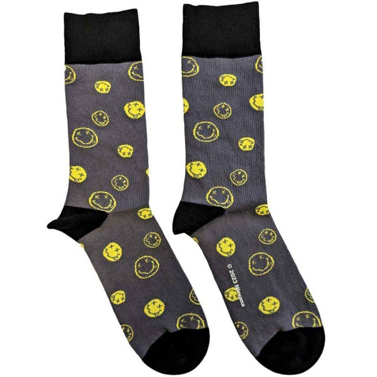 Nirvana - Mixed Happy Faces Uni Char Socks (Eu 36-40)