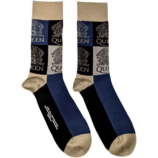 Queen - Crest Blocks Uni Navy Socks (Eu 36-40)