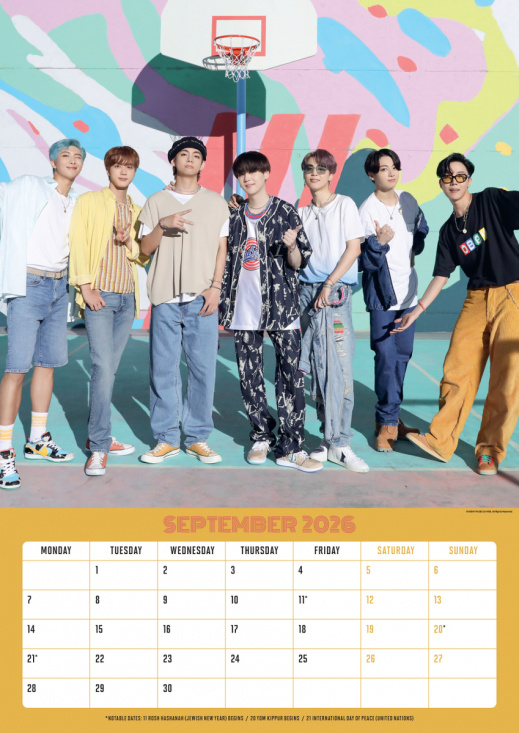 Bts   - 2026 A3 Calendar