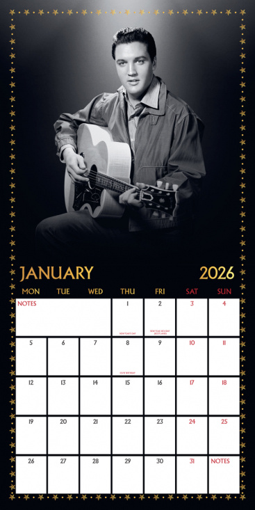 Elvis  - 2026 Square Calendar