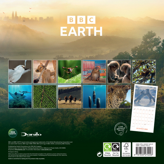 Bbc Earth  - 2026 Square Calendar