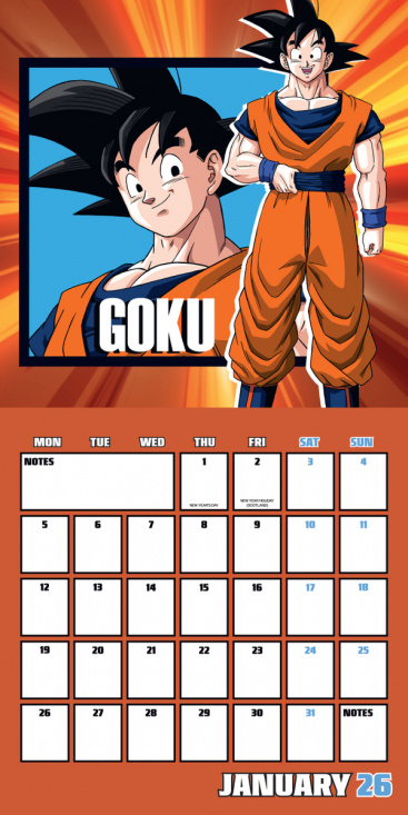 Dragonball Z  - 2026 Square Calendar