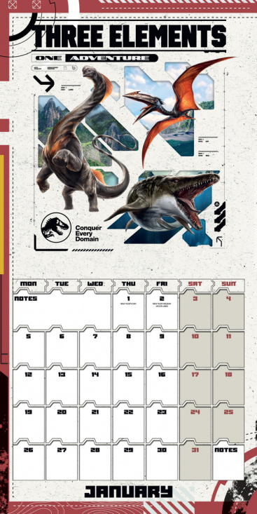 Jurassic World Rebirth Movie - 2026 Square Calendar