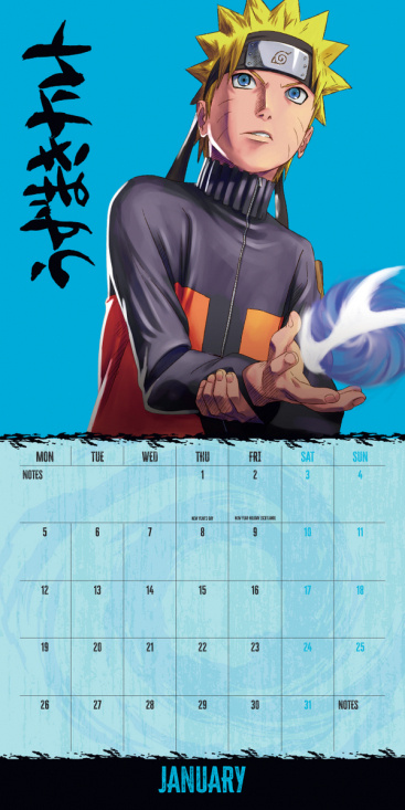 Naruto Shippuden  - 2026 Square Calendar