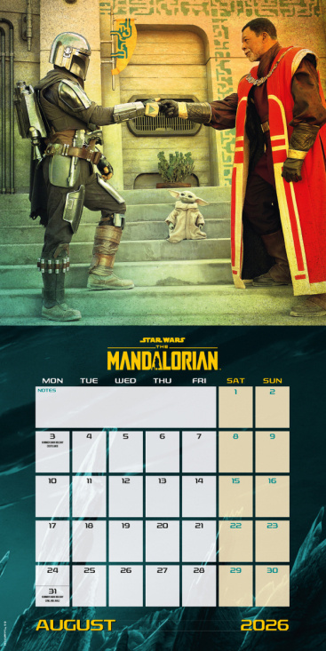 Star Wars The Mandalorian  - 2026 Square Calendar