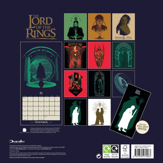 Lord Of The Rings  - 2026 Square Calendar