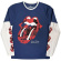 Rolling Stones - Collage Tongue Uni Denim/Wht Layered Longsl (L) Rolling Stones - Collage Tongue Uni Denim/Wht Layered Longsl (L)