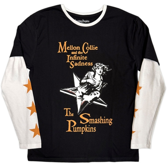 Smashing Pumpkins - Infinite Sadness Uni Bl/Wht Layered Longsleeve