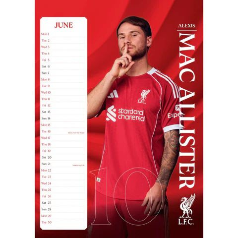 Liverpool Fc  - 2026 A3 Calendar  Pf