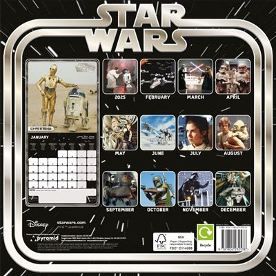 Star Wars - 2026 Square Calendar  (Classic) 
