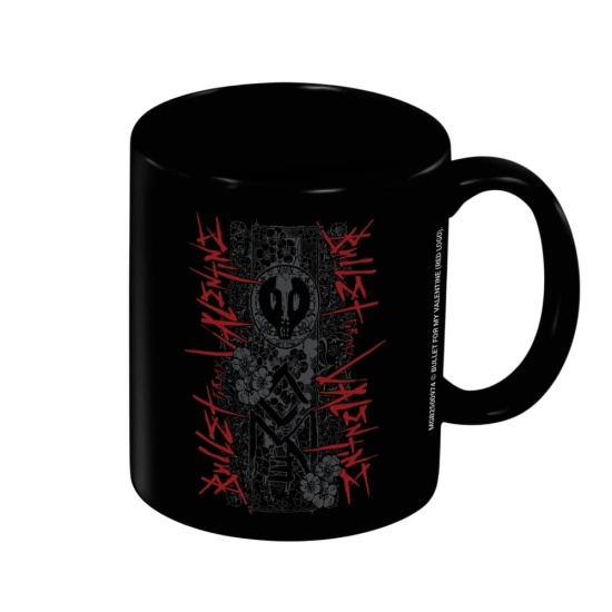 Bullet For My Valentine  - (Red Logo) Black Pod Mug
